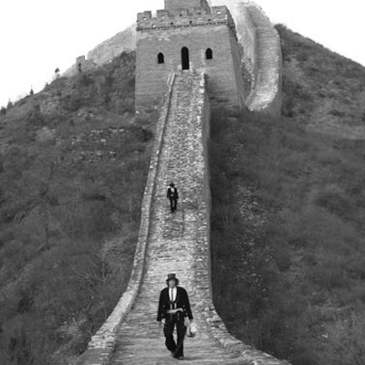 Schreiner Michael Ruppert auf der Chinesischen Mauer